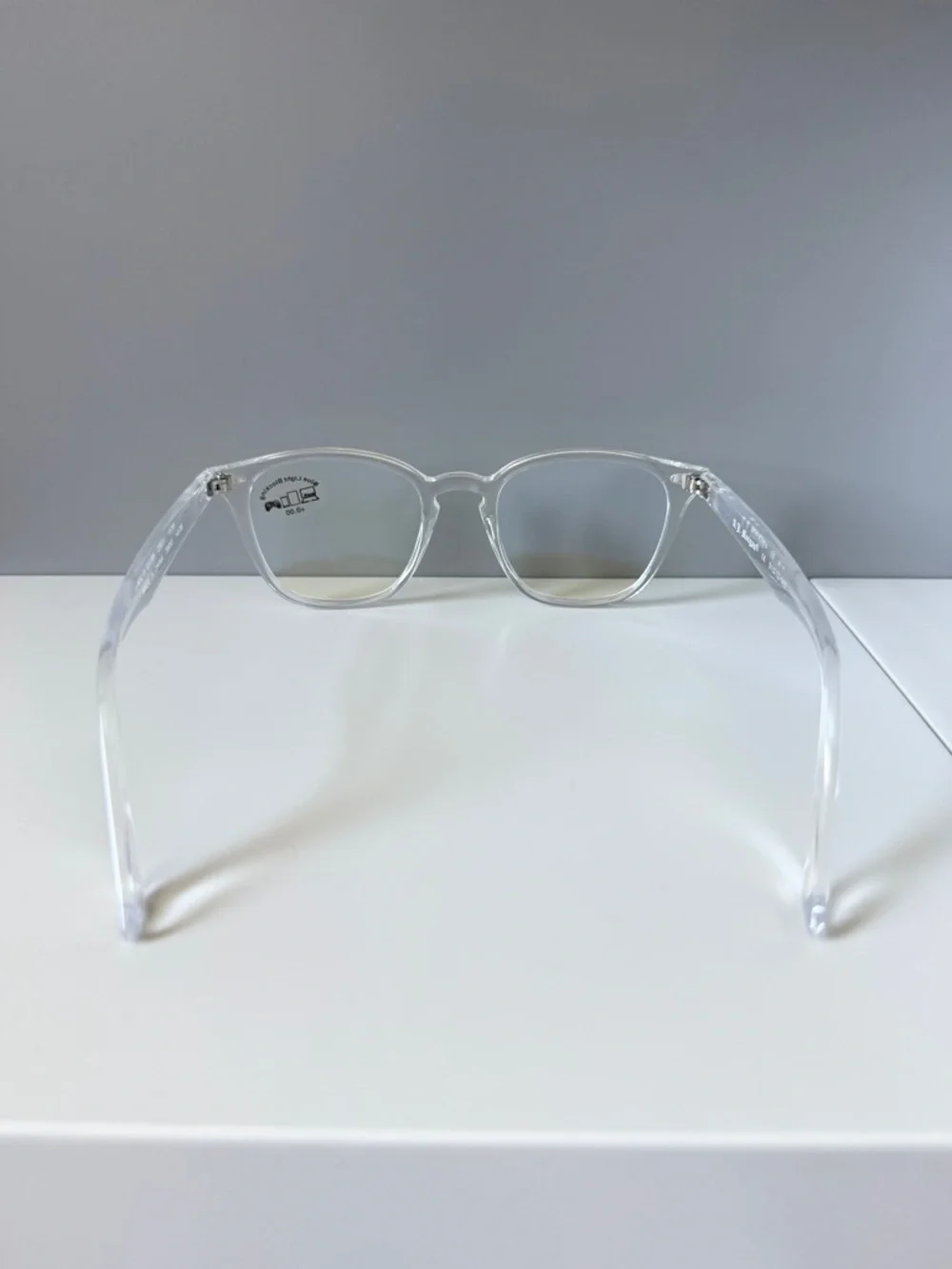 ASOS AJ Morgan clear transparent blue light blocking eye glasses
